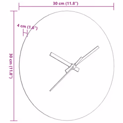 vidaXL Wall Clock with Luminous Scales and Pointers Round Wall Clock Brown
