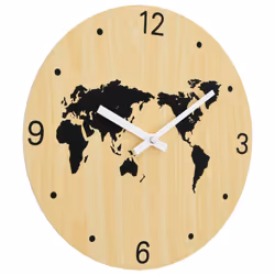vidaXL Wall Clock Quartz Round Wall Clock Yellow and Black Engineered Wood