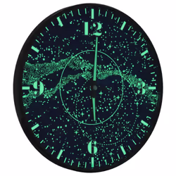 vidaXL Wall Clock with Luminous Scales and Pointers Round Wall Clock Blue - Additional view 5