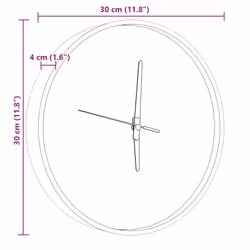 vidaXL Wall Clock with Luminous Scales and Pointers Round Wall Clock Blue - Additional view 7