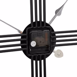 vidaXL Wall Clock Battery-Operated Modern Quartz Round Wall Clock Black Iron - Additional view 5