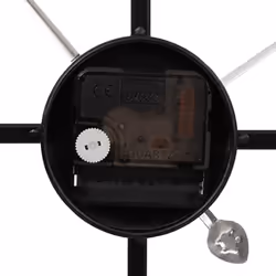 vidaXL Wall Clock Battery-Operated Modern Quartz Round Wall Clock Black Iron - Additional view 5
