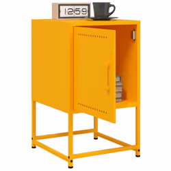 VidaXL 846452 nightstand/bedside table Yellow - Additional view 4