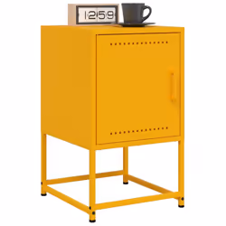 VidaXL 846452 nightstand/bedside table Yellow - Additional view 5