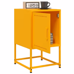 VidaXL 846453 nightstand/bedside table Yellow - Additional view 4