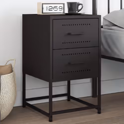 VidaXL 846458 nightstand/bedside table Black
