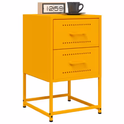 VidaXL 846464 nightstand/bedside table Yellow - Additional view 4