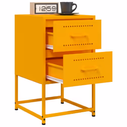 VidaXL 846465 nightstand/bedside table Yellow - Additional view 4