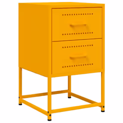 VidaXL 846465 nightstand/bedside table Yellow - Additional view 5