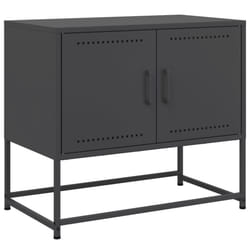 vidaXL TV Cabinet TV Stand Media Unit TV Unit Entertainment Centre Black Steel