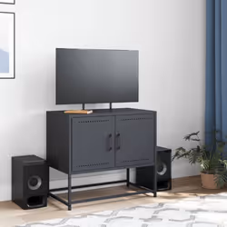 vidaXL TV Cabinet TV Stand Media TV Unit Entertainment Centre Anthracite Steel