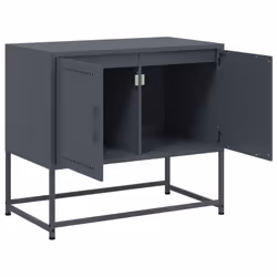 vidaXL TV Cabinet TV Stand Media TV Unit Entertainment Centre Anthracite Steel - Additional view 8