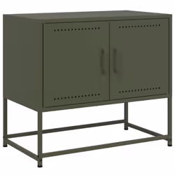 vidaXL TV Cabinet TV Stand TV Unit Entertainment Centre Olive Green Steel