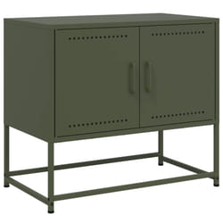 vidaXL TV Cabinet TV Stand TV Unit Entertainment Centre Olive Green Steel