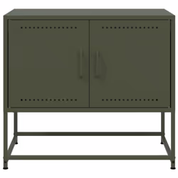 vidaXL TV Cabinet TV Stand TV Unit Entertainment Centre Olive Green Steel - Additional view 5