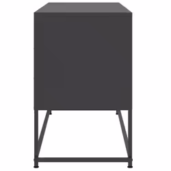 vidaXL TV Cabinet TV Stand Media Unit TV Unit Entertainment Centre Black Steel - Additional view 6