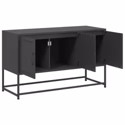 vidaXL TV Cabinet TV Stand Media Unit TV Unit Entertainment Centre Black Steel - Additional view 8