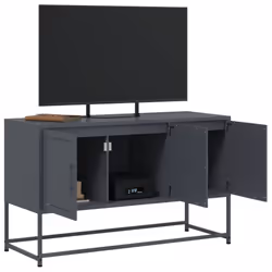 vidaXL TV Cabinet TV Stand Media TV Unit Entertainment Centre Anthracite Steel - Additional view 4