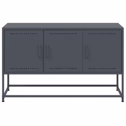 vidaXL TV Cabinet TV Stand Media TV Unit Entertainment Centre Anthracite Steel - Additional view 5