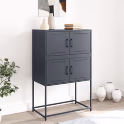 vidaXL Sideboard Storage Cupboard Side Cabinet Highboard Anthracite Steel