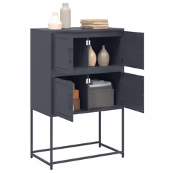 vidaXL Sideboard Storage Cupboard Side Cabinet Highboard Anthracite Steel - Additional view 4
