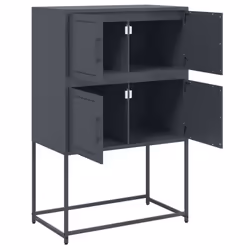 vidaXL Sideboard Storage Cupboard Side Cabinet Highboard Anthracite Steel - Additional view 8