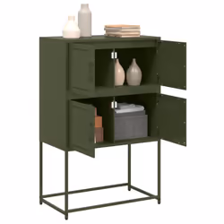 vidaXL Sideboard Storage Cupboard Side Cabinet Highboard Olive Green Steel - Additional view 4