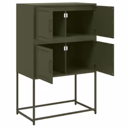 vidaXL Sideboard Storage Cupboard Side Cabinet Highboard Olive Green Steel - Additional view 8