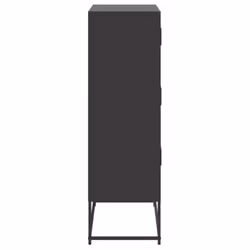 vidaXL Sideboard Storage Organiser Cupboard Side Cabinet Highboard Black Steel - Additional view 6