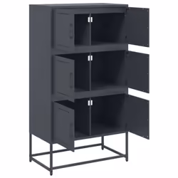 vidaXL Sideboard Storage Cupboard Side Cabinet Highboard Anthracite Steel - Additional view 8