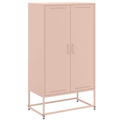 vidaXL Highboard Sideboard Side Cabinet Home Storage Organiser Cupboard Steel - pink