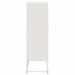 vidaXL Highboard Sideboard Side Cabinet Storage Organiser Cupboard White Steel - pink - Additional view 6