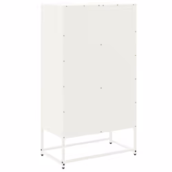 vidaXL Highboard Sideboard Side Cabinet Storage Organiser Cupboard White Steel - pink - Additional view 7