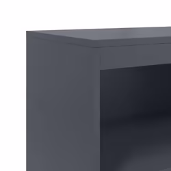 vidaXL Highboard Sideboard Side Cabinet Storage Organiser Cupboard White Steel - anthracite - Additional view 9