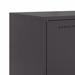 vidaXL Highboard Sideboard Side Cabinet Storage Organiser Cupboard White Steel - black - Additional view 9