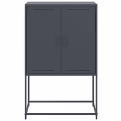 vidaXL TV Cabinet TV Stand Media TV Unit Entertainment Centre Black Steel - black - Additional view 5
