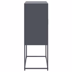 vidaXL TV Cabinet TV Stand Media TV Unit Entertainment Centre Black Steel - black - Additional view 6