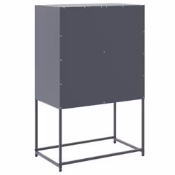 vidaXL TV Cabinet TV Stand Media TV Unit Entertainment Centre Black Steel - black - Additional view 7