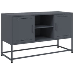 vidaXL Highboard Sideboard Side Cabinet Storage Organiser Cupboard Black Steel - green