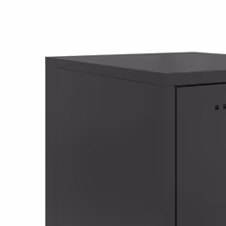 vidaXL Highboard Sideboard Side Cabinet Storage Organiser Cupboard Black Steel - black - Additional view 10