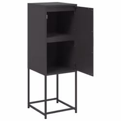 vidaXL Highboard Sideboard Side Cabinet Storage Organiser Cupboard Black Steel - black - Additional view 8
