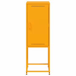 vidaXL Highboard Sideboard Side Cabinet Storage Organiser Cupboard Black Steel - yellow - Additional view 5