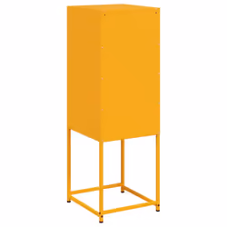 vidaXL Highboard Sideboard Side Cabinet Storage Organiser Cupboard Black Steel - yellow - Additional view 7