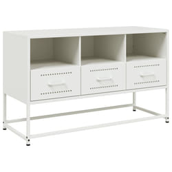 vidaXL TV Cabinet TV Stand TV Unit Media Cabinet Entertainment Centre Steel - white