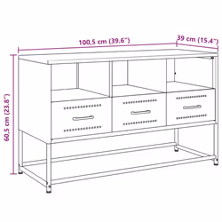vidaXL TV Cabinet TV Stand TV Unit Media Cabinet Entertainment Centre Steel - white