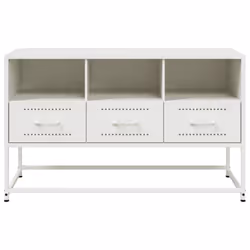 vidaXL TV Cabinet TV Stand TV Unit Media Cabinet Entertainment Centre Steel - white - Additional view 5