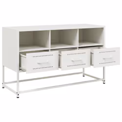 vidaXL TV Cabinet TV Stand TV Unit Media Cabinet Entertainment Centre Steel - white - Additional view 8