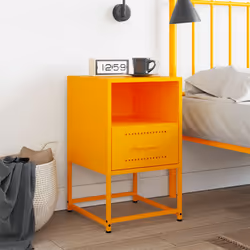 VidaXL 846560 nightstand/bedside table Yellow - Additional view 3