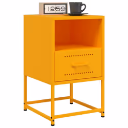 VidaXL 846560 nightstand/bedside table Yellow - Additional view 4