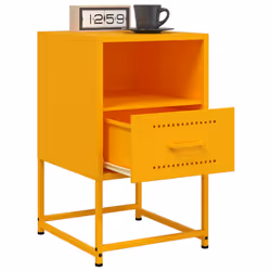 VidaXL 846560 nightstand/bedside table Yellow - Additional view 5